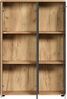 INOSIGN Highboard Estepona (1 St), Vitrine, Tür mit Rillen-Optik, Breite 91 cm Bild 2