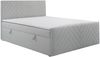 MEBLINI Boxspringbett MALTESE 160x200 cm mit Bettkasten – H3/Hellgrau Samt Polsterbett - Gepolstert Doppelbett mit Matratze und Topper - Polsterbett mit Stauraum - Bett mit Kopfteil – Stauraumbett Bild 2