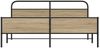 vidaXL Metallbett ohne Matratze Räuchereiche 200x200 cm 3318677 Bild 5