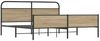 vidaXL Metallbett ohne Matratze Räuchereiche 200x200 cm 3318677 Bild 3