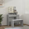 vidaXL Schminktisch-Set mit LED Grau Sonoma Holzwerkstoff 3114121 Bild 3