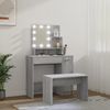 vidaXL Schminktisch-Set mit LED Grau Sonoma Holzwerkstoff 3114121 Bild 4