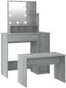vidaXL Schminktisch-Set mit LED Grau Sonoma Holzwerkstoff 3114121 Bild 2