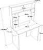 Schreibtisch Tópisa mit Regal 149x90x52 cm Eiche/Weiß [en. casa] Bild 2