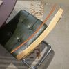 LVHOM Freischwinger 2er Set Esszimmerstuhl, Retro Küchenstuhl mit Chromgestell & Rattan-Rückenlehne, gepolsterter Kunstleder-Sitz, stapelbar, moderne Wohnzimmerstuhl, Dunkelgrün Bild 5