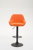 CLP Barhocker Braga Kunstleder drehbar und höhenverstellbar,orange schwarz Bild 3