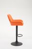 CLP Barhocker Braga Kunstleder drehbar und höhenverstellbar,orange schwarz Bild 5