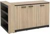 Vente-unique - NUSICE Küchenmöbel Holz, Platte SchwarzBeige - B 79,2 cm x H 82 cm x L 138,7 cm Bild 5