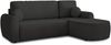Ecksofa Jazz mit Schlaffunktion und Bettkasten - Bouclé-Stoff - L-Form Couch, Polstersofa, Schlafsofa, Sofagarnitur, Bettsofa (Schwarz (Coral 60), Ecksofa Rechts) Bild 2