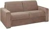 Vente-unique - CALITO Sofa SamtStoff Beige - B 223 cm94 cm x H 85 cm x L 194 cm Bild 3