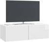 vidaXL Wandmontierter TV-Schrank Hochglanz Weiß 98 x 41 x 30 cm 898529 Bild 3