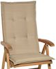 Beautissu 4er Set Hochlehner Auflagen Loft HL 120 x 50 x 6 cm Natur Bild 3