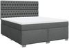 vidaXL Boxspringbett mit Matratze Dunkelgrau 180x200 cm Stoff 3292875 Bild 3