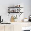 vidaXL Wandregale 2 Stk. 75x40 cm Schwarz Edelstahl 30290 Bild 3
