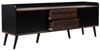 Merax Lowboard mit 2 Schubladen in Holzoptik und 2 Schiebetüren, TV-Board mit verstellbaren Einlegeböden, TV-Schrank, B: 160cm Bild 4
