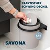2tlg. Bad-Set SAVONA Softtouch inkl. Wandhalterung, Kosmetikeimer 5,5 Liter und WC-Garnitur, rund - taupe Bild 5