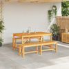 vidaXL Garten Essgruppe 3 Stk. Braun Massivholz Akazie 3154115 Bild 4