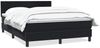 vidaXL Boxspringbett mit Matratze Schwarz 160x210 cm Samt 3316025 Bild 2