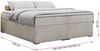 Boxspringbett - Doppelbett mit Multipocket-Matratze - BESS -120x200 - Beige Velours - H3 Bild 5