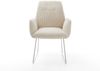 Esszimmerstuhl Zoa-Flex Cord Beige Kufengestell Edelstahl Taschenfederkern Bild 2