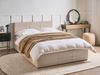 Bett mit Stauraum MASSOGNES Bouclé Beige 140 x 200 cm Bild 2