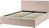Bett mit Stauraum MASSOGNES Bouclé Beige 140 x 200 cm Bild 5