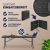 Casaria Gartentisch, klappbar, mit Tragegriff, Polyrattan, Klapptisch, Schwarz, 73 x 180 x 75 cm Bild 4