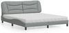vidaXL Bett mit Matratze "Hvar" Hellgrau 180x200 cm Stoff 3208548 Bild 1