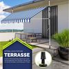 tillvex Balkonmarkise 250 cm Blau/Weiß Gelenkarm Markise Klemmmarkise Sonnenmarkise Balkon ohne Bohren Bild 3