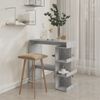 vidaXL Bartisch mit Regal Betongrau 100x50x101,5 cm Holzwerkstoff 809453 Bild 3