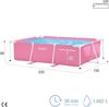 INTEX Metallrahmen Aufstellpool Rosa 220 x 150 x 60 cm Stahl und PVC 42035609 Bild 4