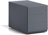 Rollcontainer Note™ mit Griffleiste, 3 Universalschubladen, Farbe anthrazitgrau Bild 2