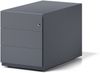 Rollcontainer Note™ mit Griffleiste, 3 Universalschubladen, Farbe anthrazitgrau Bild 3