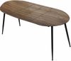 Esstisch Rodrigo ausziehbar 120-150-180 x 80 cm 4-10 Personen Ovaler Küchentisch mit Metallgestell für Küche, Esszimmer Holz Optik Nussbaum Bild 2