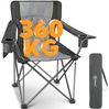 HOMECALL Campingstuhl Übergroßer Klappstuhl mit hoher Rückenlehne, XXL Faltstuhl Gepolstert (Bis 360KG Belastbar), Robust und Zuverlässig klappstuhl für Outdoor, Balkon, Garten Bild 4