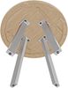 Esszimmertisch rund 130 cm Akazienholz naturfarben silber SOPHIA 134963636 Bild 4