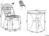 Gartenmöbel Set Rattan schwarz weiß 4-Sitzer RIFREDDO Bild 2