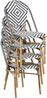 Gartenmöbel Set Rattan schwarz weiß 4-Sitzer RIFREDDO Bild 5