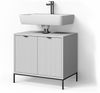 Livinity® Waschbeckenunterschrank ATERNO, Weiß, 70 x 63 cm mit 2 Türen (1-St) Bild 5