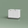 Livinity® Waschbeckenunterschrank ATERNO, Weiß, 70 x 63 cm mit 2 Türen (1-St) Bild 2