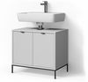Livinity® Waschbeckenunterschrank ATERNO, Weiß, 70 x 63 cm mit 2 Türen (1-St) Bild 4