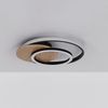 LED Deckenleuchte, Holz, natur, schwarz, L 38 cm Bild 4