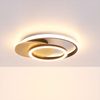 LED Deckenleuchte, Holz, natur, schwarz, L 38 cm Bild 3