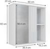 Badspiegelschrank Leano Weiß 60 x 60 cm Vicco Bild 3