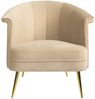 Bronx71 Stillsessel Amy Samt beige Bild 3