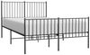 vidaXL Bettgestell mit Kopf- und Fußteil Metall Schwarz 140x190 cm 350882 Bild 4
