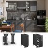 Apothekerschrank Fame-Line Anthrazit Hochglanz 30 cm ohne Arbeitsplatte Vicco Bild 3