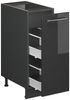Apothekerschrank Fame-Line Anthrazit Hochglanz 30 cm ohne Arbeitsplatte Vicco Bild 4