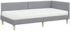vidaXL Eckbettgestell mit Matratze Sonstiges 2 pcs Hellgrau Stoff 3393725 Bild 4