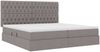 vidaXL Aufbewahrungsbett mit Matratze Taupe 200 x 200 cm Polyester 3371868 Bild 5